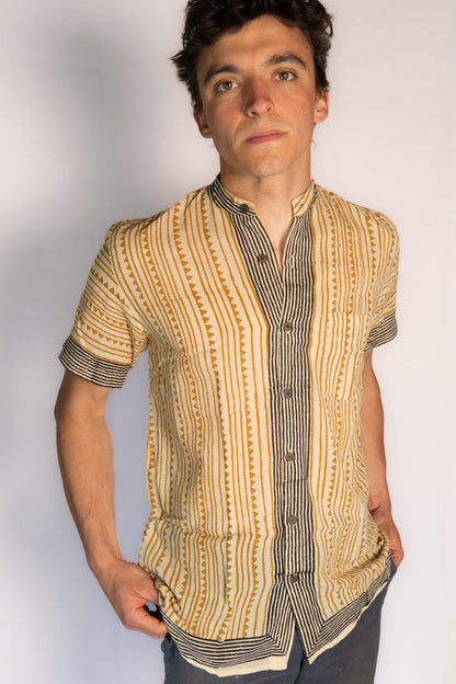 Block print cotton shirt