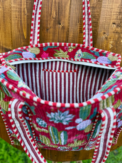 Borsa in velluto Cactus