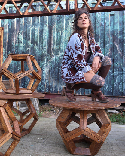 Giacca in velluto ricamato