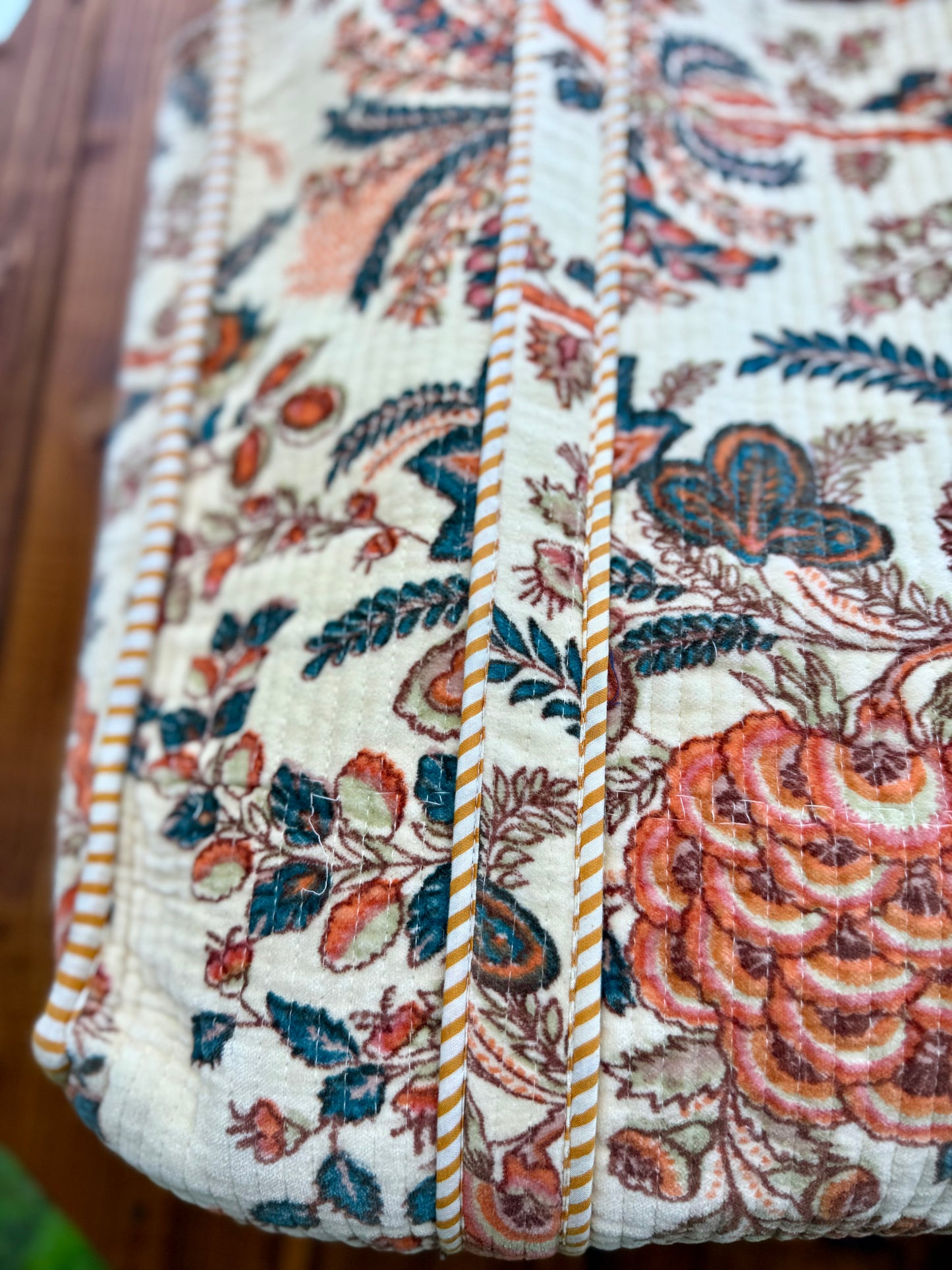 Borsa in velluto Floreale