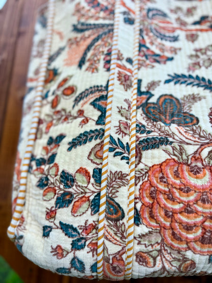 Borsa in velluto Floreale