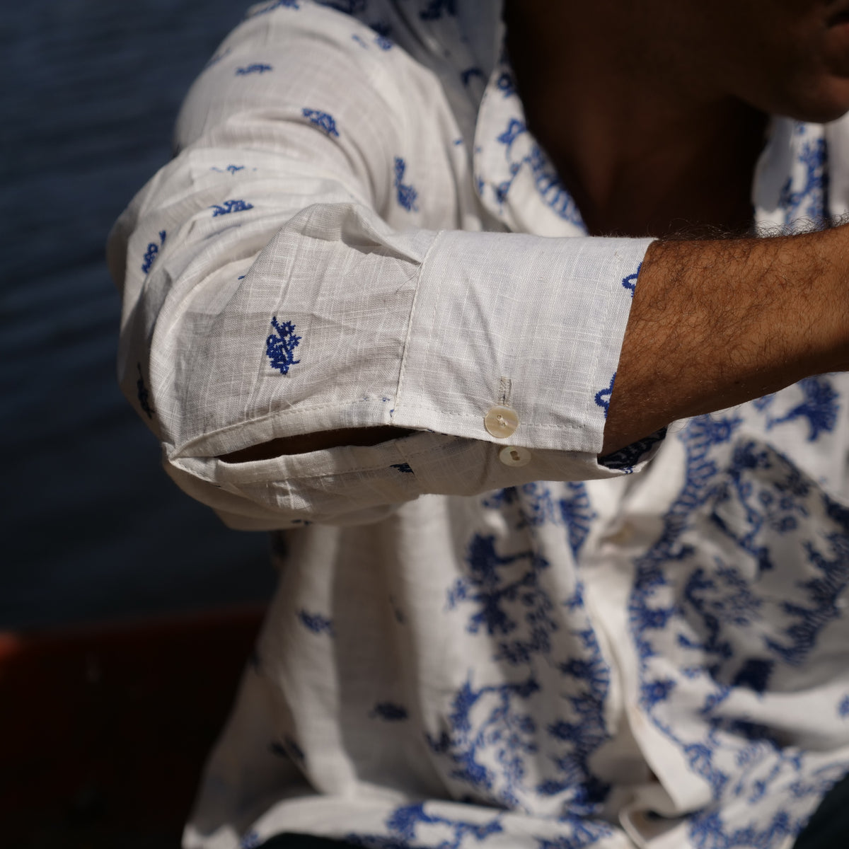 Camicia Cotton Slab block print - Unisex