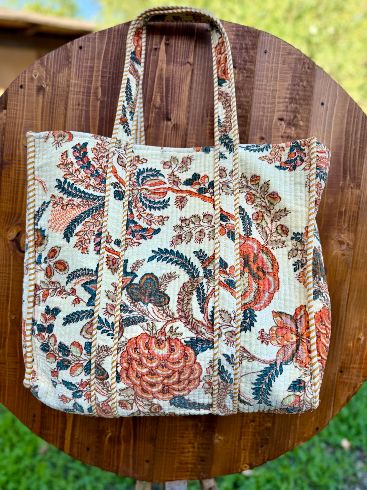 Borsa in velluto Floreale