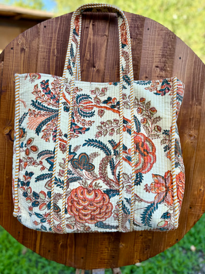 Borsa in velluto Floreale