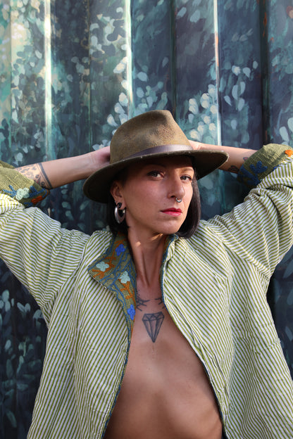 Giacca in velluto ricamato