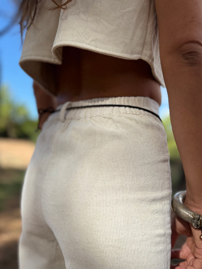 Set pantalone e gilet in costa di velluto