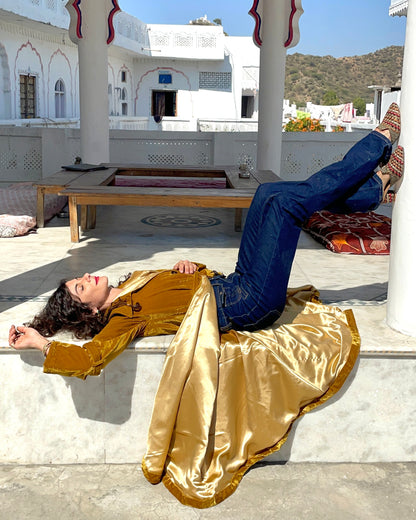 Trench in Velluto - Gold Mustard