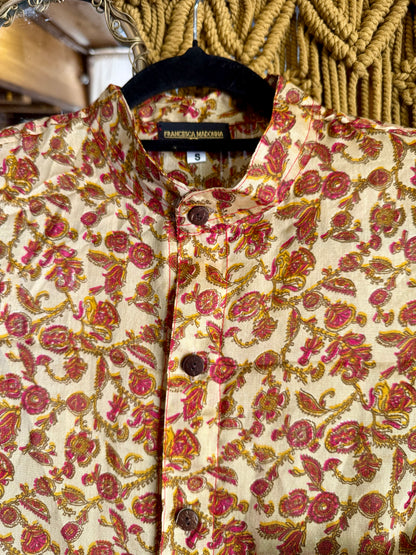 Camicia collo Mao- seta indiana S