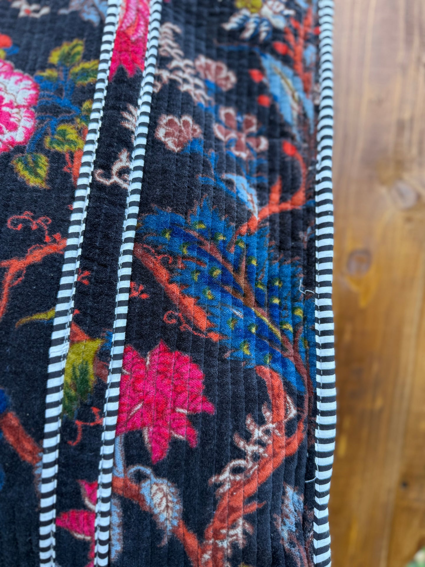 Borsa in velluto Floreale