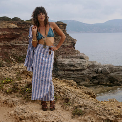 Blu stripes - Gonna pareo