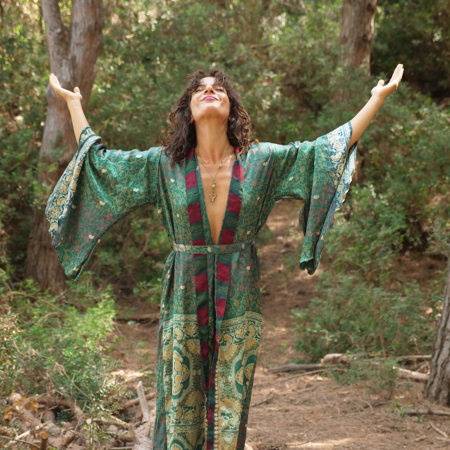 Kimono Verde Smeraldo