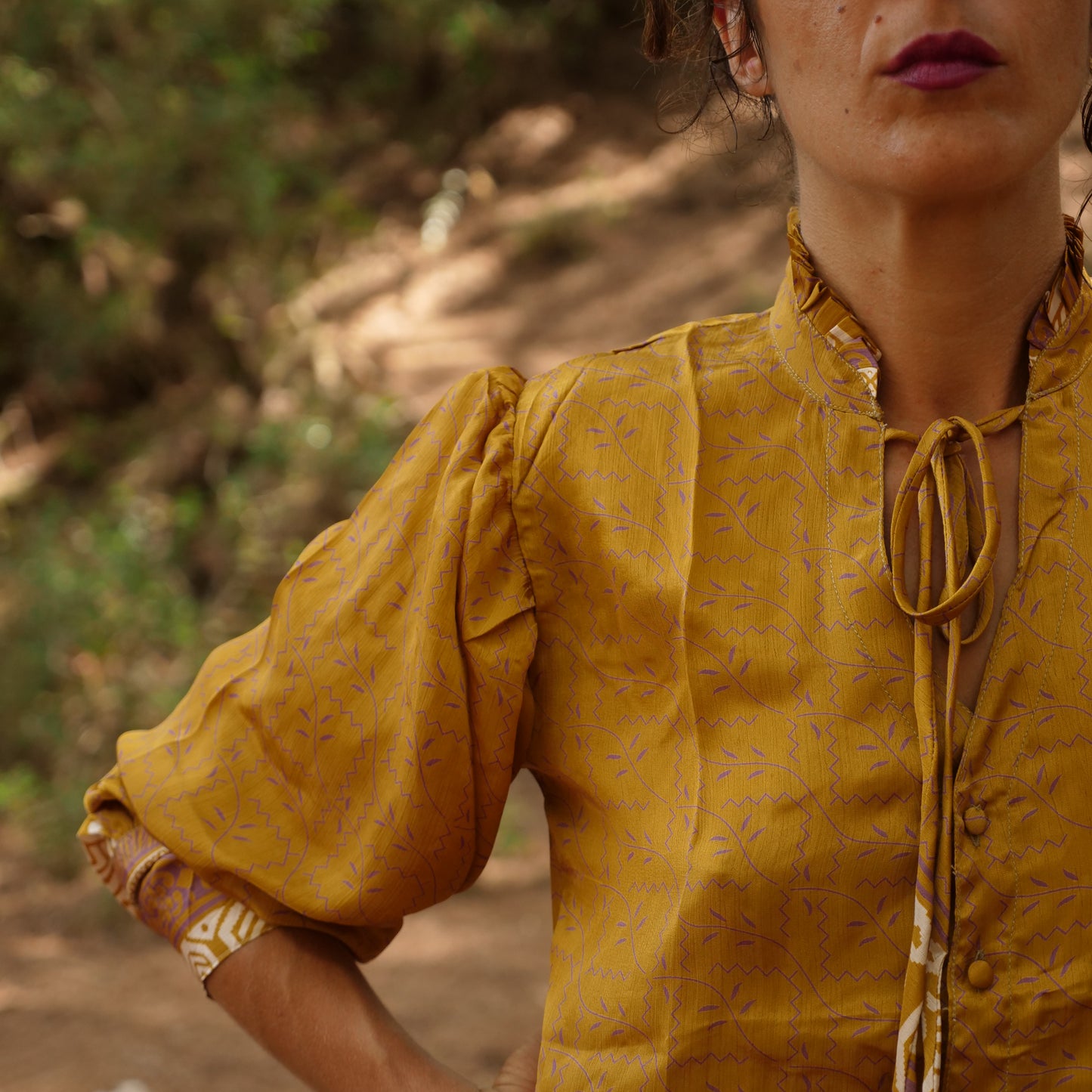 Camicia Flora Mustard