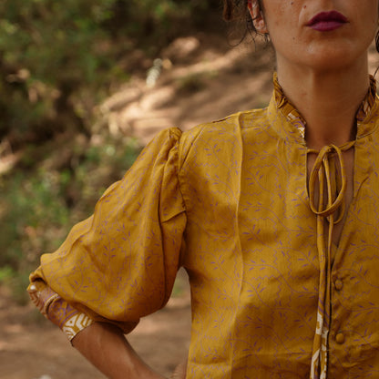Camicia Flora Mustard
